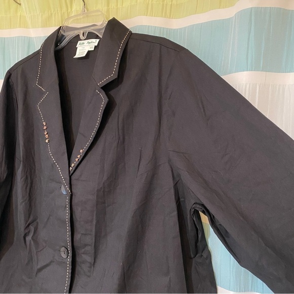 Ulla Popken Black Button Down Blouse & Pants Sz 20/22 - Picture 2 of 15